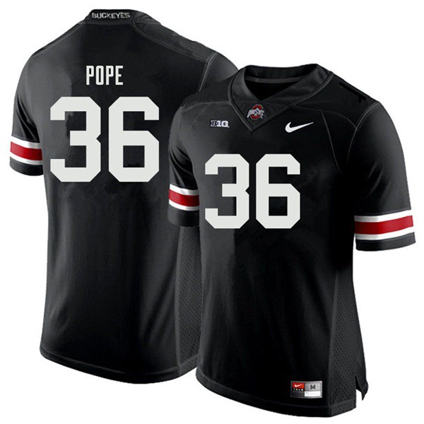 Ohio State Buckeyes #36 K'Vaughan Pope Men Official Jersey Black